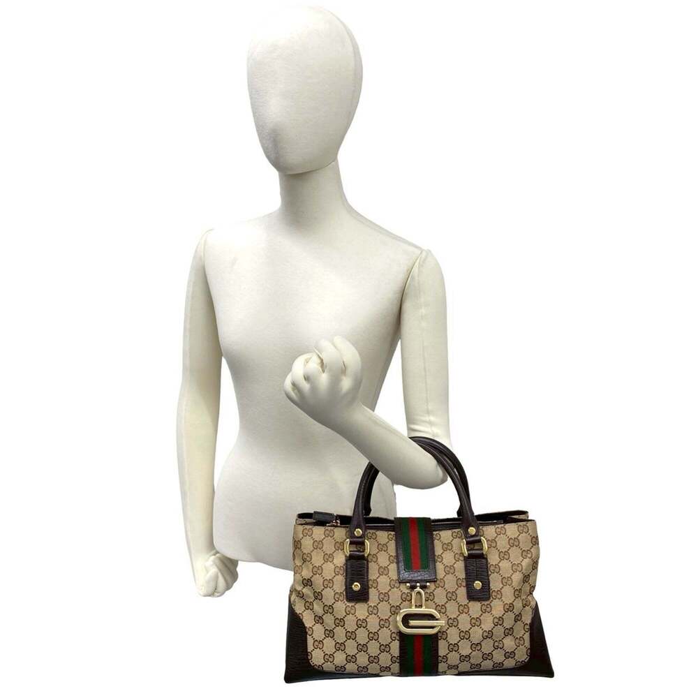 GUCCI Authentic Brown Leather Tote Bag - Picture 2 of 10